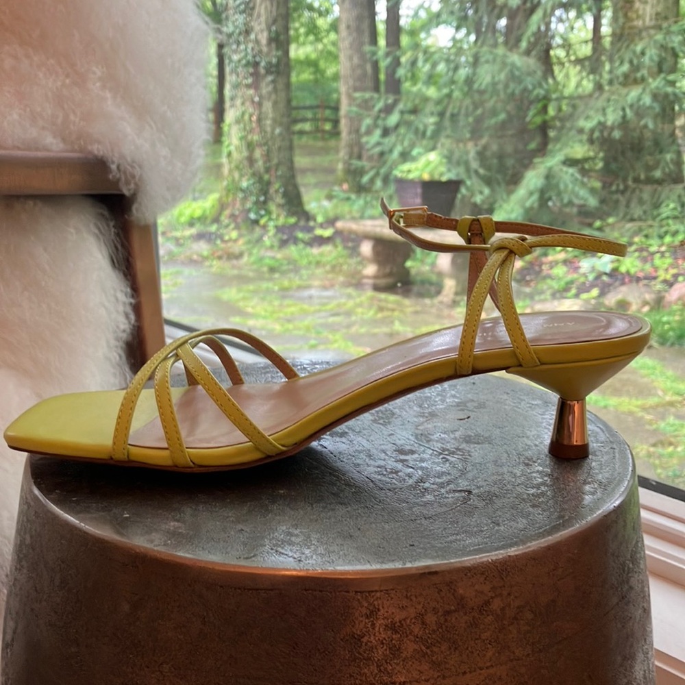 Ann Taylor Lime Green Strappy Heels